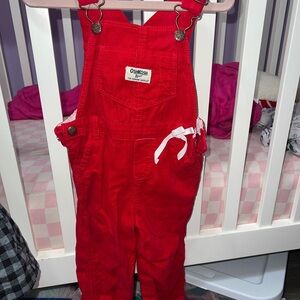 OshKosh B'gosh Bright Red Kids Overalls